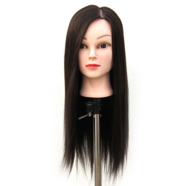 Beauty Salon High Temperature Fiber Mannequin Practice Training Head Hairdressing With Synthetic hair + Clamp Free Shipping