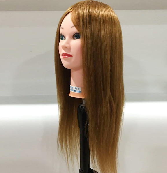 40% human hair Training Head can be curly Professional Mannequin hairdressing dolls head Female Mannequin Hairdressing Styling