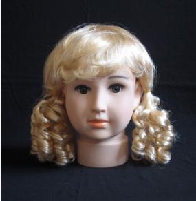 Professional cheap hairdressing mannequins kids model head mannequin with real doll wig boys and girls PE YZX 013