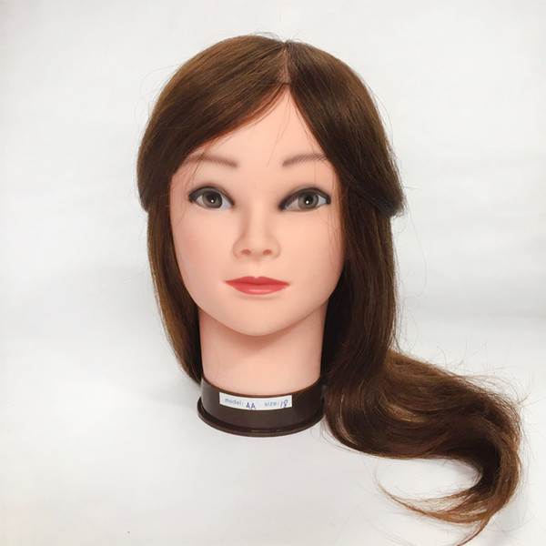 Mannequin Head with human hair Maniqui Human Hair Dummy Training Head Cosmetology Mannequin Heads Manikin Head Hair Styling Mannequins