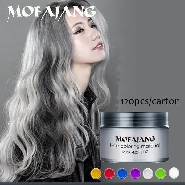 Mofajang hair wax for hair styling Mofajang Pomade Strong style restoring Pomade wax big skeleton slicked 120pcs/carton box 7 colors