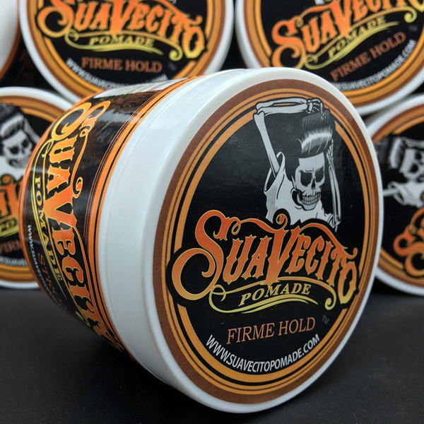 Suavecito Pomade Hair Gel Style firme hold Pomades Waxes Strong hold restoring ancient ways big skeleton hair slicked back hair oil wax mud