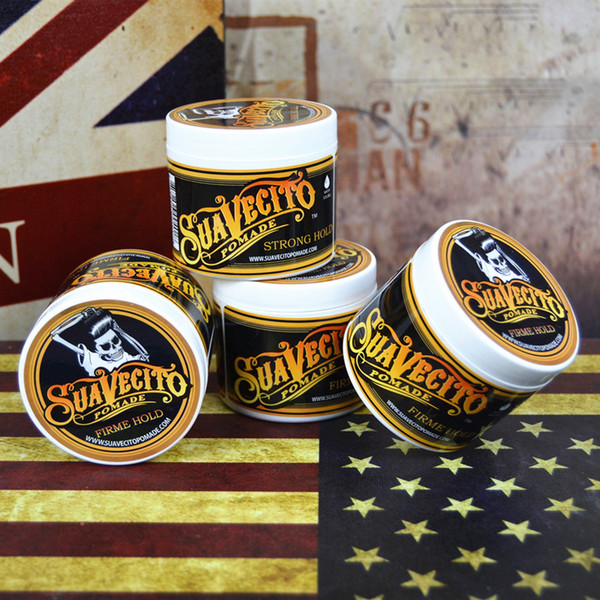 10pcs/lot Suavecito Pomade Hair Gel 4oz 113g Strong Style Restoring Ancient Ways is Big Skeleton Hair Slicked Back Hair Oil Wax Mud