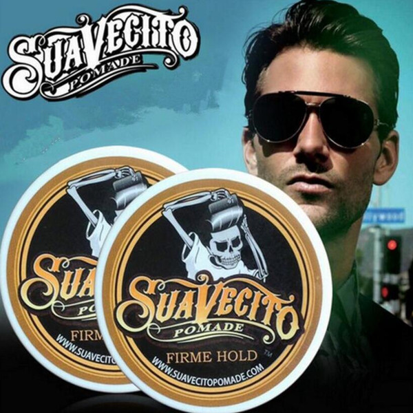 113ml Suavecito Pomade Hair Waxes Strong Style Restoring Pomade Hair Gel Style Tools Firme Hold Big Skeleton Slicked Back Hair Oil Wax Mud