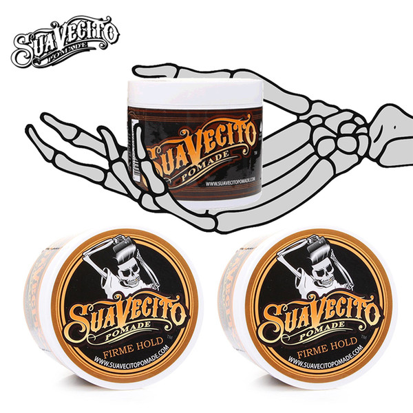 Suavecito Pomade Hair Waxes Strong Style Restoring Pomade Hair Gel Style Tools Firme Hold Big Skeleton Slicked Back Hair Oil Wax Mud