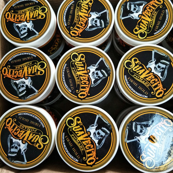 1pcs Suavecito Pomade Hair Gel Style firme hold Pomades Waxes Strong hold restoring ancient ways big skeleton hair slicked back hair oil