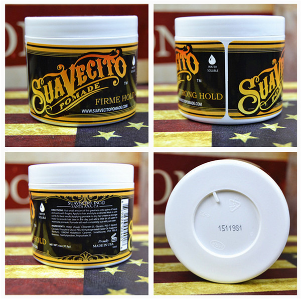 2pcs Suavecito Pomade Hair Gel Style firme hold Pomades Waxes Strong hold restoring ancient ways big skeleton hair slicked back hair oil