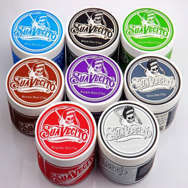 Suavecito Stereotypes Wax Hair Wax /Color Hair Cream One-time Temporary Hair Gel Strong Modelling Finalize 7colors Mud Not Original