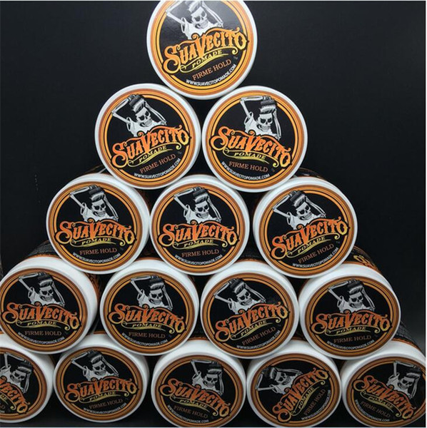 Free DHL!!! Suavecito Pomade Strong style restoring Pomade wax big skeleton slicked back hair oil wax mud keep hair pomade men A08