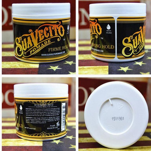 Free DHL!!! Suavecito Pomade Strong style restoring Pomade wax big skeleton slicked back hair oil wax mud keep hair pomade men