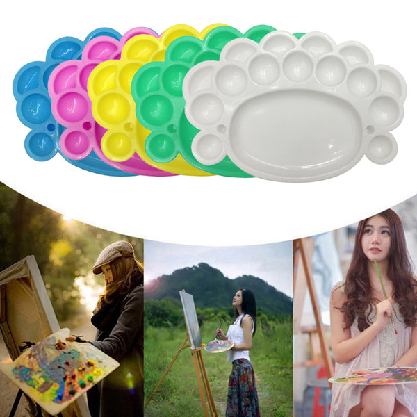 15 Wells Plastic Manicure Palette Nail Art Polish Mixing Pallet Plate 20*15cm Nail Art Bowl Tools with