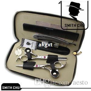 Wholesale -1 set Hair Scissors SMITH CHU Cutting & Thinning Scissors Kits 6.0inch Free Ship#E701