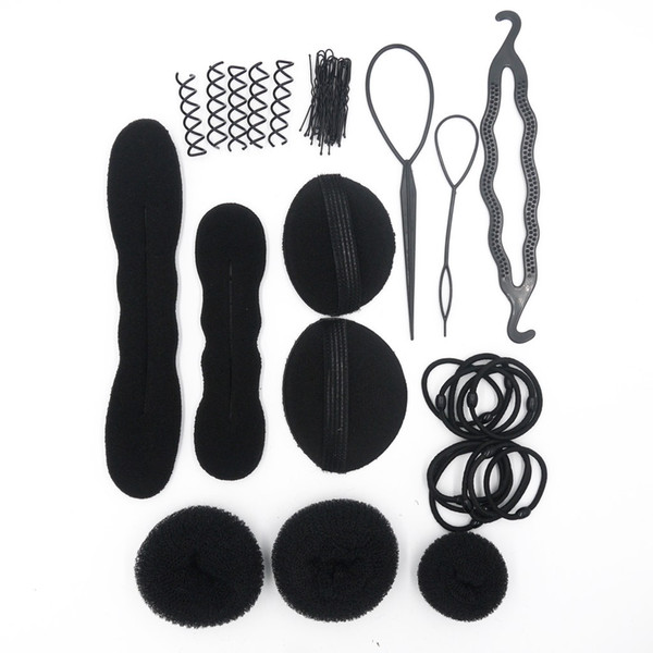 Magic Hair Disk Set Clip Style Maker Accessory Tool Pads Foam Sponge Bun Donut Hairpins