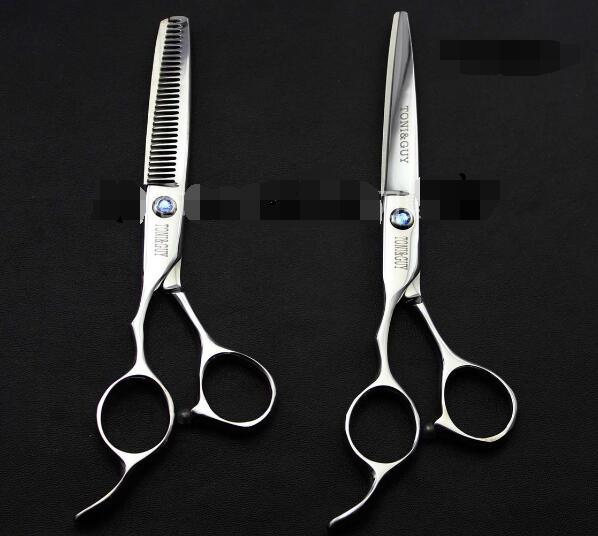 hot professional brand 6inch 6CR hair dressing left hand scissors sets flat teeth shears thinning scissors kits Hair Care & Styling Tools