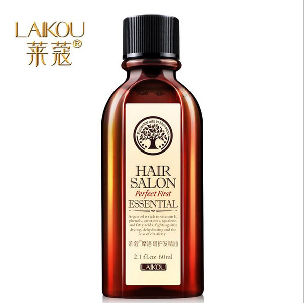 Hot LAIKOU Haircare 100% PURE 60ml Morocco Argan Oil Glycerol Nut Oil Hairdressing Hair Care Essential Moroccan Oil