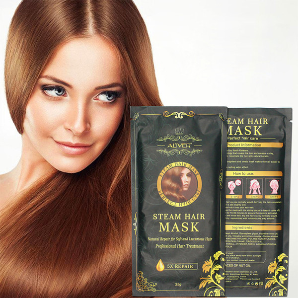 Steam Hair Mask Set Repair Damage Oyster Sauce Hair Care Shampoo Olive Women Men Dry Damaged Color Treated Mirror Steaming Guard One