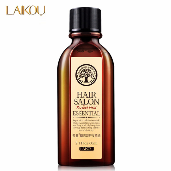 Hot LAIKOU 100% PURE 60ml Morocco Argan Oil Glycerol Nut Oil Hair Care Hairdressing Shampoo&Conditioner Hair Care Essential Moroccan Oil