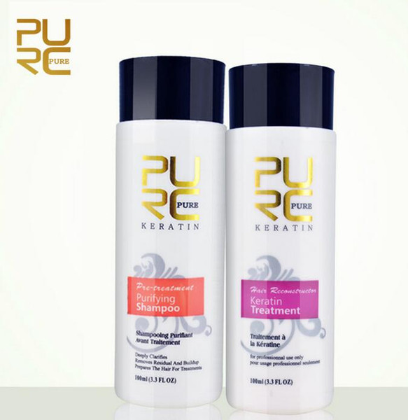 PURC 5%8%12% Formaldehyde Keratin and Purifying Shampoo set best hair care products hot sale hair straightening treatment