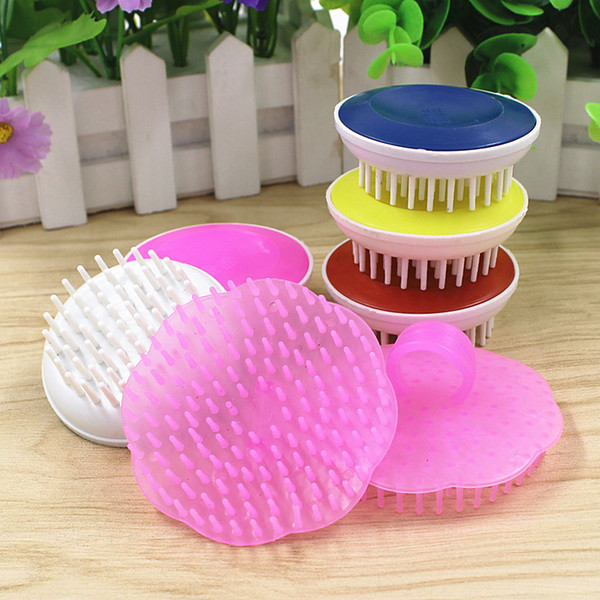 Paul shampoo massage brush comb massage salon supplies soft round flower-shaped plastic shampoo brush comb hair conditioner cleaning