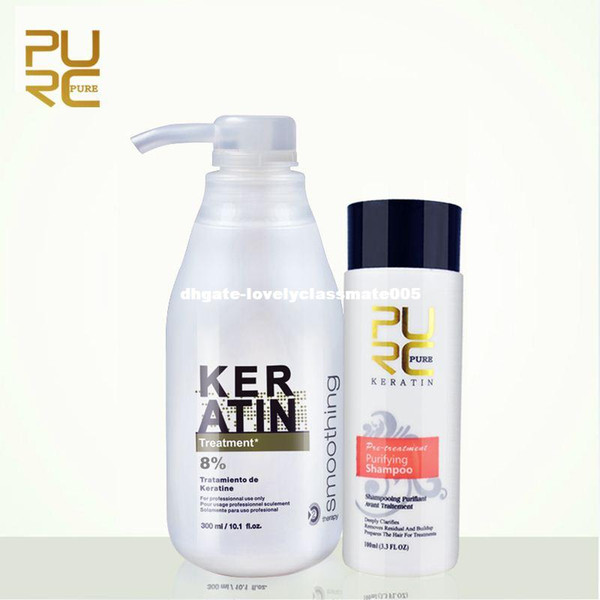 PURC 8% formalin keratin Brazil Keratin Treatment 100ml purifying shampoo hair care make hair straightening smoothing shinning