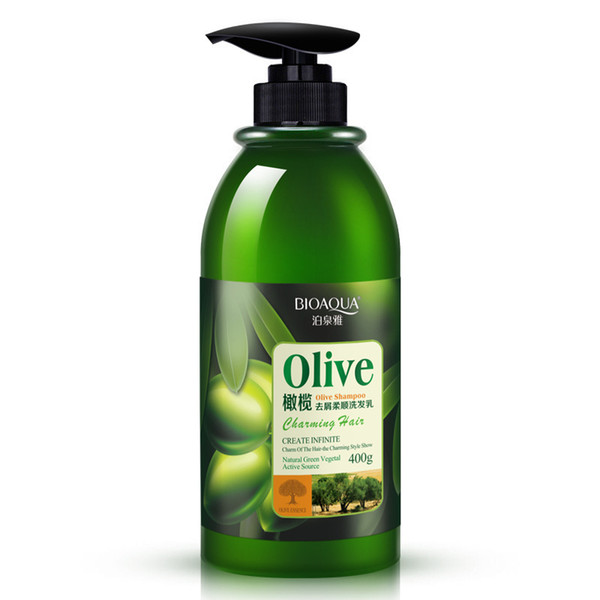 Olive Oil Shampoo Organic Lotion Oil-control Anti-Dandruff Cleansing Professional Women Bars For Oily Hair 400ML 