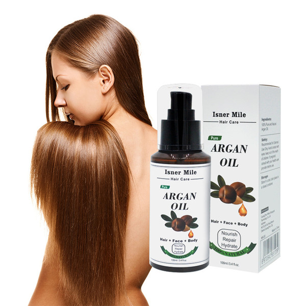 100ML Morocco Argan Oil Hair Essential Oil Repair Color Protecting Pure Natural Extract Soft Moisturize Smooth Shampoo Conditioner Free Ship