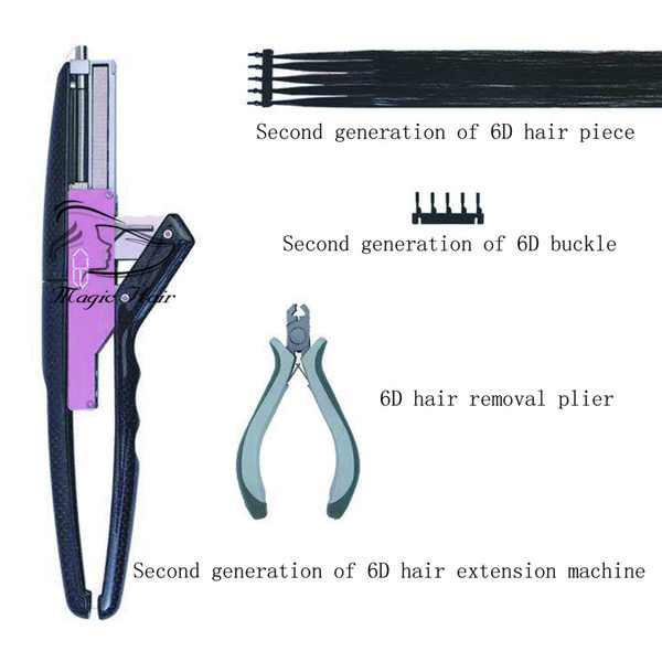 Second Generation Of 6D Hair Extension Machine Connector With Hair Remove Piler No-trace Quick Kit Salon Natural Real Keratin Wig Style Tool