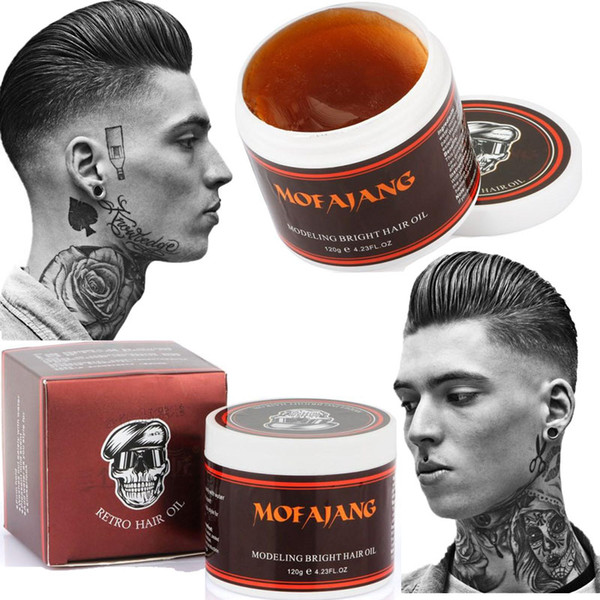 mofajang Retro Hair Oil Strong style restoring Hair pomade wax skeleton cream slicked oil mud keep hair