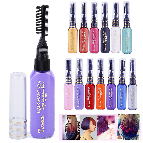 Dorp 13 Colors One-time Color Mascara Hair Dye Multi-color Temporary Cream DIY Hair Pen Hair Dye