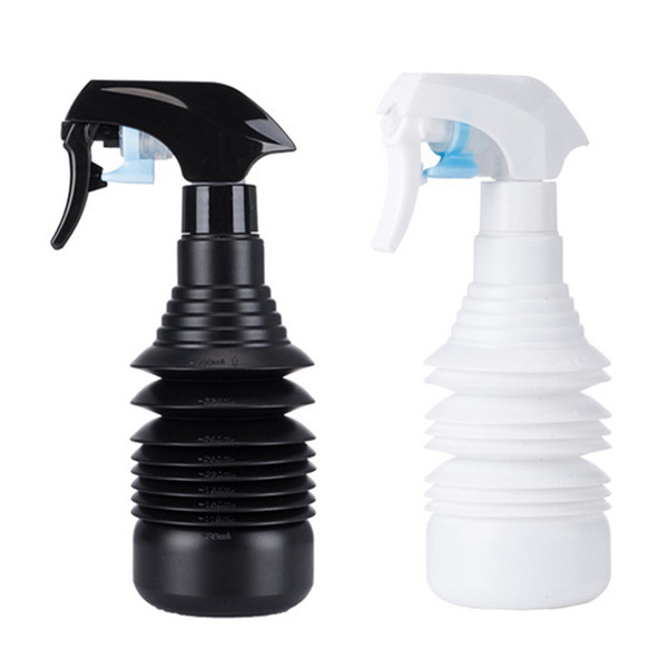 Telescopic Watering Can Pot Flexible PET Bottle with Fine Spray Black White Sprinkling Can for Hair