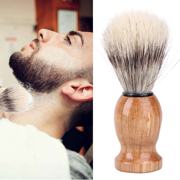 Nylon and Badger Hair Men's Shaving Brush Barber Salon Facial Beard Cleaning Shave Tool Razor Brush