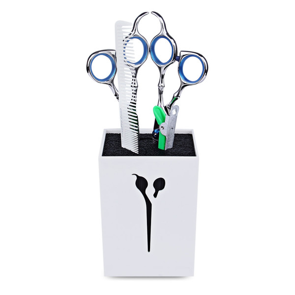 Hair Clips Storage Box Pot Hairdressing Scissors Holder Case Salon Scissors Hair Tools Holder For Barber Scissor Socket 4 Colors +B