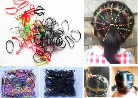 1000 Pcs/Lot Kids Hairband Girls Headband Cord Elastic Ponytail Holders Hair Ring For Girl Rubber Band Tie