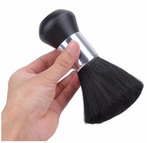 1pcs/lot Fashion Barber Neck Duster Sweep Soft Brush Salon Stylist Hairdressing Hair Cutting Sweep Hair Cleaning Brush Black