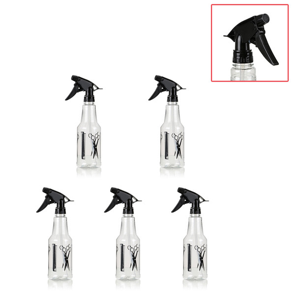 5 PCS 350ml Plastic Hairdressing Water Spray Bottle Sprayer Hair Refillable Bottle Barber Styling Sprayer Tools Hair Salon