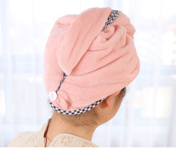 Shower Caps For Magic Quick Dry Hair Microfiber Towel Drying Turban Wrap Hat Caps Spa Bathing Caps