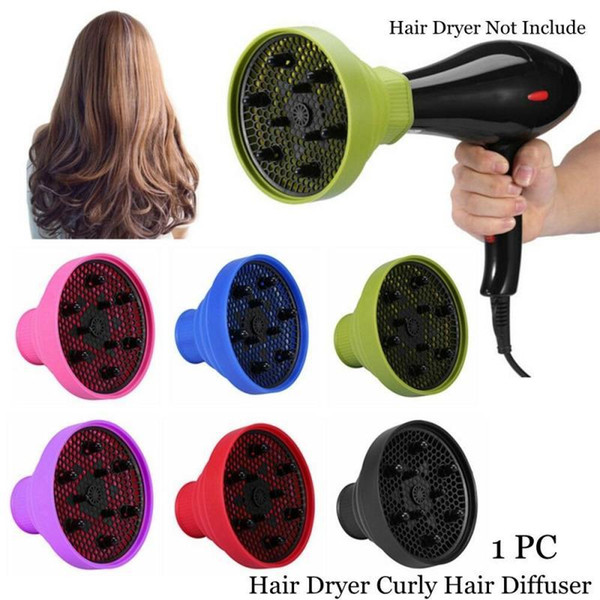 6 Colors Hair Dryer Diffuser Curly Hair Forming Blower Hood Hairdressing Silicone Scalable Folding External Cover Hair Cares