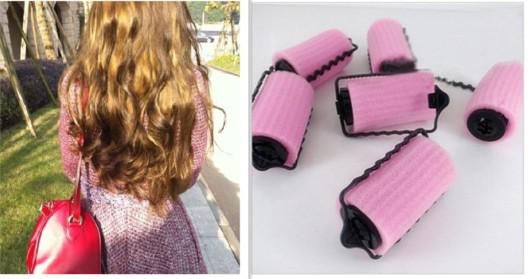 wholesale-Free Shpping beauty Cute Magic Soft Hair Rollers Foam Curlers Sponge Strip DIY Styling