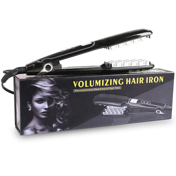 Volumizing Hair Iron Hair Straightener Brush Revolutionary New Kind of Hair Straightener Straightening Irons US Plug DHL