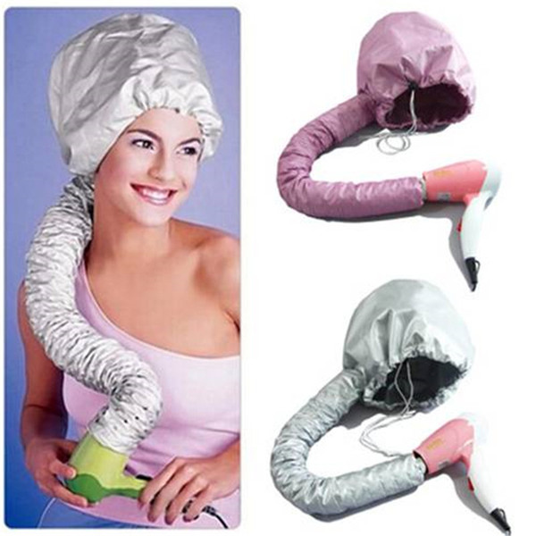 Portable Hair Dryer Soft Hood Bonnet Attachment Haircare Salon Hair dress Hairdressing Treatment Cap Color Pink Silver MH1041PK MH1041SL