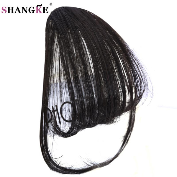 SHANGKE Short Synthetic Bangs Heat Resistant Synthetic Hair Women Natural Short Fake Hair Bangs Women Pieces