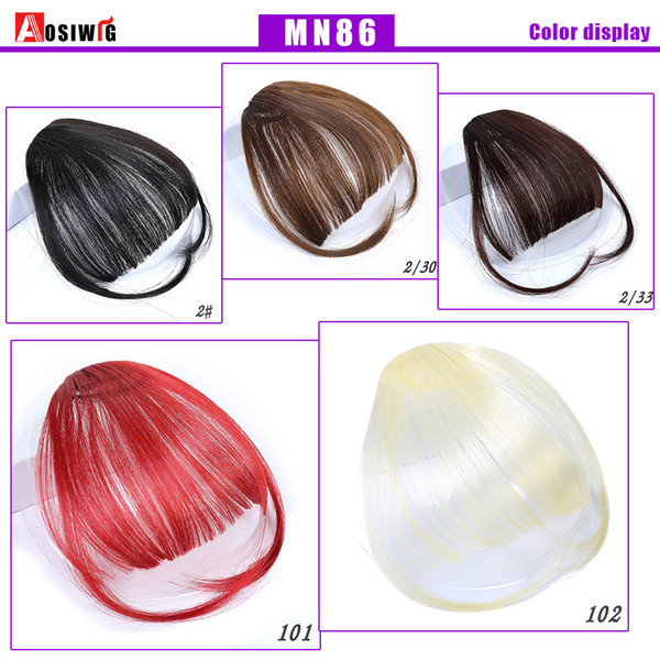 2018 High Quality Short Synthetic Bangs Synthetic Hairpieces Hair Women Natural Short Fake Hair Bangs Heat Resistant