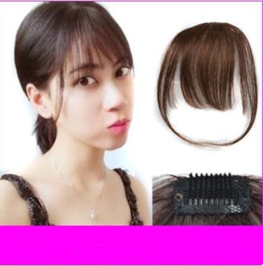 Sara Woman & Girls Clip In Shuangbin Hair Bang 100% Human Hair Clip In Fringe Front Bang Extension Clip in Hair Piece 3*14CM