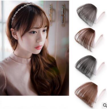 100% Real human hair bangs Clip In Bangs Extension Hand Tied Hair Bangs with Temples blonde