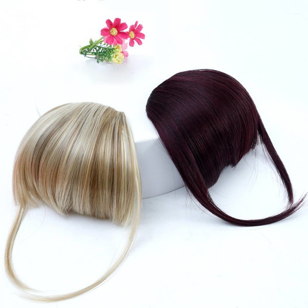 Bangs Clip In Hair Front Neat Bang Fringe One Piece Hair With High Temperature Synthetic Fiber Hair