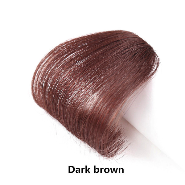 black/brown hair Thin Natural False BlunBangs Fringe Extensions Clip In Bangs Synthetic Hairpiece for women