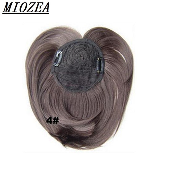 Hair Synthetic Hair High Temperature Fiber Centers bang Clip In Women's Straight Neat Bangs 9