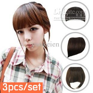 ladies' hair bangs synthetic hair pieces cute fringe set -3 styles 3pcs/lot drop shipping