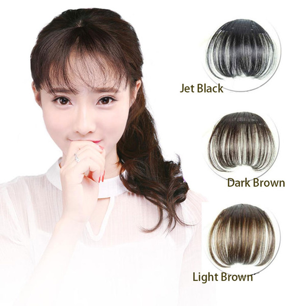 Clip In Bangs 100% Human Hair Bangs Dark Brown Hand Tied Natural Air Bangs Fringe hair extensions