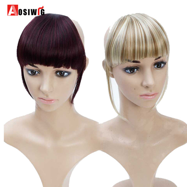 Clip-in Bang Blonde Hairpiece Bangs Fringe Clip In Hair One Piece Straight Hairpiece Accessories